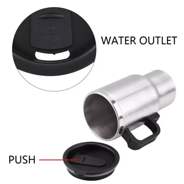 12 Volts 450 ml Heated Travel Mug Coffee /Tea/Soup Cup Car Charging Electric Kettle - Image 12