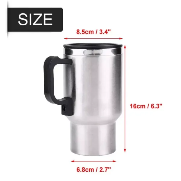 12 Volts 450 ml Heated Travel Mug Coffee /Tea/Soup Cup Car Charging Electric Kettle - Image 10