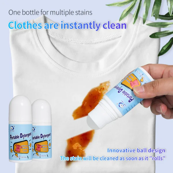 Instant Stain Remover Rolling Ball | Portable Detergent Wash off stains from clothes - Image 5