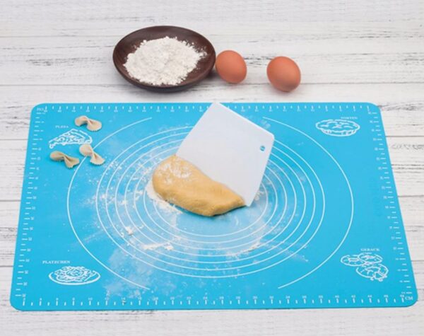 Big Size Silicone Baking Roti Mat With Measurements Heat Resistant Cookie Sheet Oven Liner | Non Stick Flour Rolling Mat | Baking Mat Kneading Dough Pad (Random Color) - Image 10