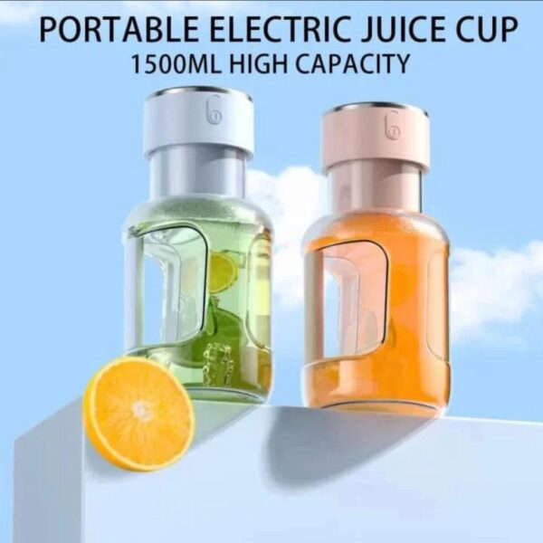 1600ml Portable Electric Rechargeable Cordless Barrel Juicer (Random Color) - Image 5