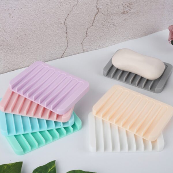 Silicone soap dish Drainer Tray (Green) - Image 3