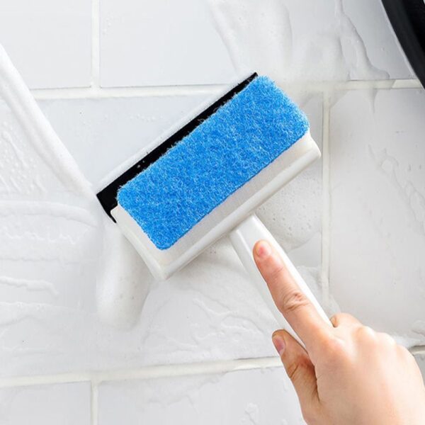 Pack of 2 - Sponge with Wiper for Window Glass, Wall and Tiles Cleaning | Multi-function Cleaner Brush - Image 2