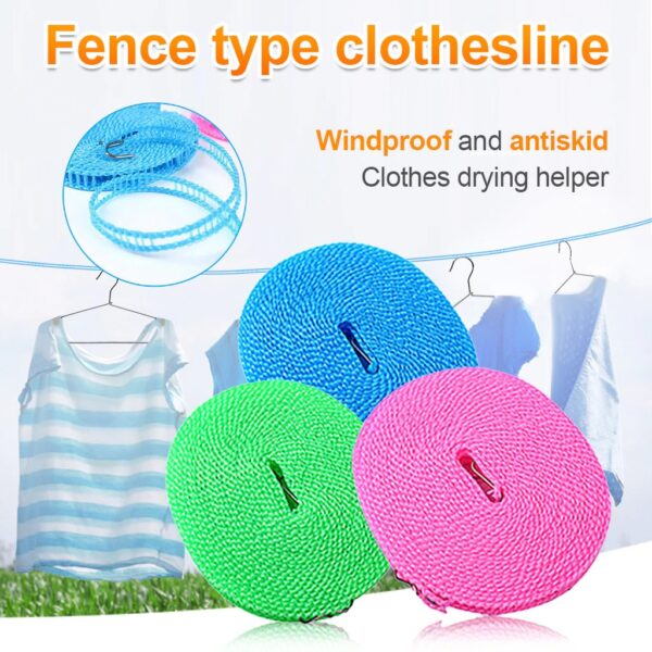 Cloth Hanging Rope Clothesline 5 Meters Clothesline Drying Nylon Rope 5 M (Random Colour)