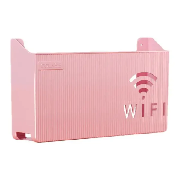 Router Storage Box Wall-mounted Plastic Cable Power Bracket Box Home Decoration Wireless Router Wifi Decoration, Set-top Box Rack( random color ) - Image 8