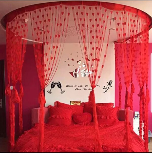 Red Heart Wire String Blinds Curtain - Image 2