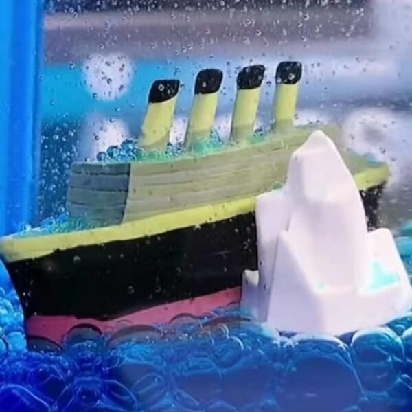 Car Dashboard Cruise Ship Fluid Drift Bottle Boat Floating | Moving Titanic Liquid Wave Cruise Ship,Nautical Car Dashboard|Living Room|Office|Satisfying|Mind Calming|Smooth Movement| - Image 7