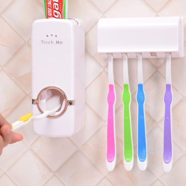 Toothpaste Dispenser Automatic Toothpaste Squeezer and Holder Set - Image 2