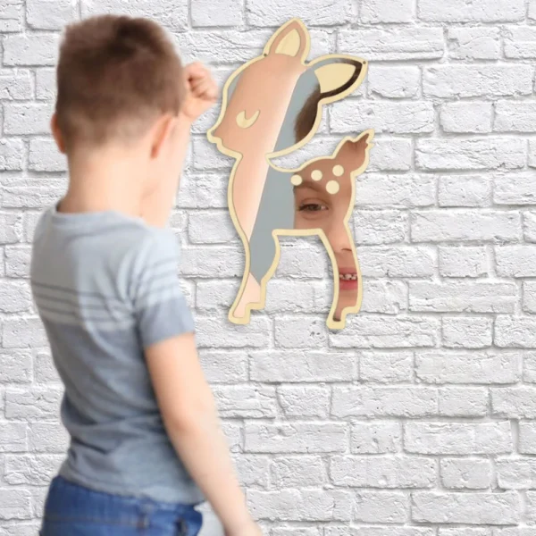 Deer shaped mirror  - Kids room decoration