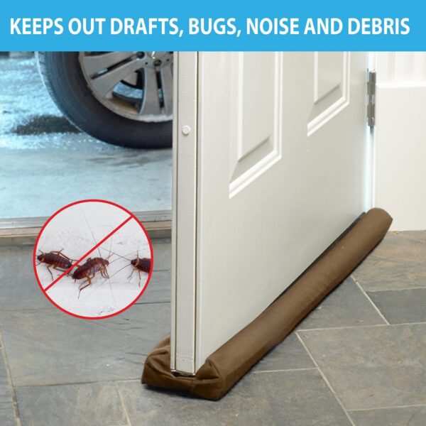 Twin Door Draft Protector – Door Air Lock Foam For Cold Air Window Shutters, Dust Barriers, Insect Repellent (size 40″ (approx) Door Draft Dodger Guard Stopper Energy Saving Protecting Doorstop Safety Tool Window (1pc)