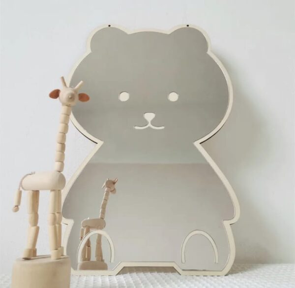 Bear shaped acrylic mirror  - Kids room decoration