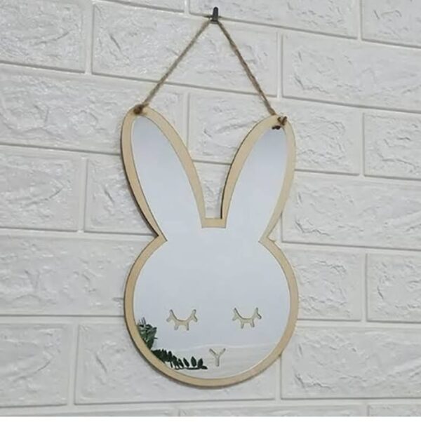 Rabbit shaped acrylic mirror  - Kids room decoration