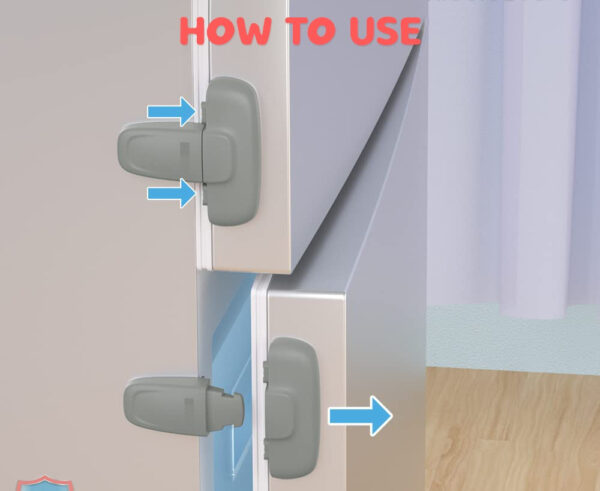 Child Safety Fridge Lock , Baby Safety Refrigerator Freezer Door Lock, No Tools Need or Drill - Image 6