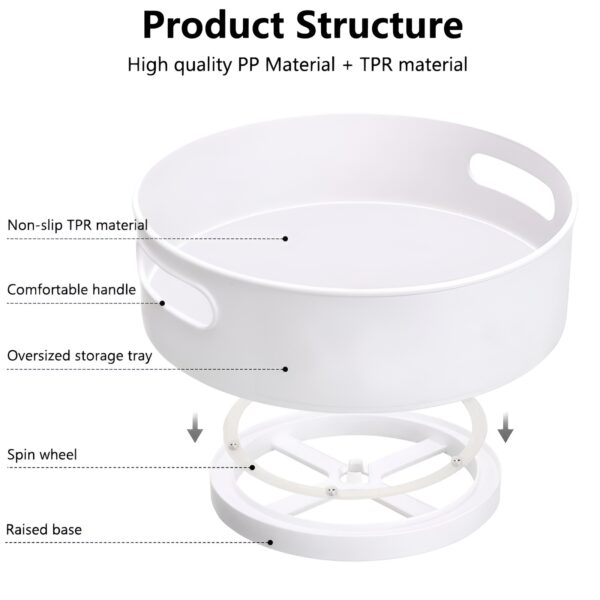 360 Degree Rotating Revolving Storage Tray | Kitchen, Bathroom Organizer Tray - Image 12