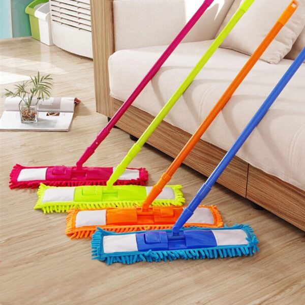 Mop, Floor Cleaner Home Cleaning Supply Flat Mop Microfiber Wet Dust Mop Wet & Dry Mop (Random Colors)