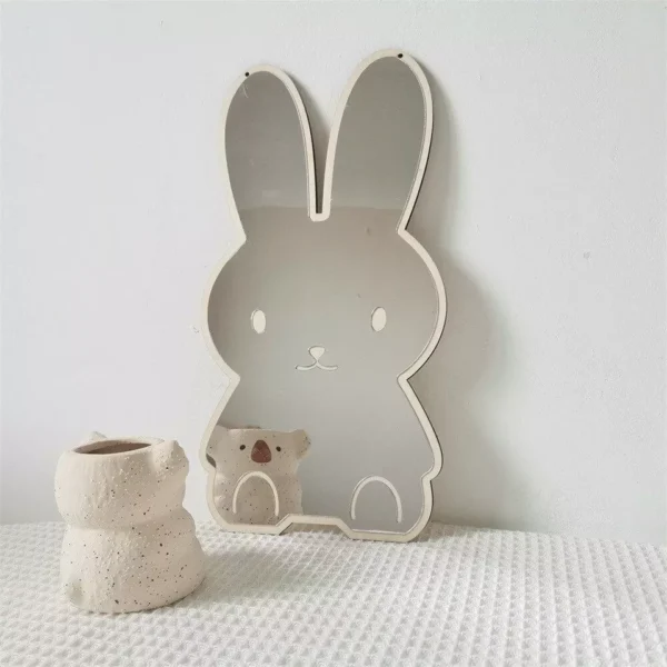 Rabbit shaped acrylic mirror  - Kids room decoration - Image 2