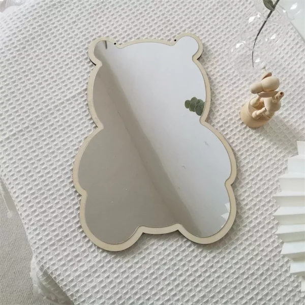 Bear shaped acrylic mirror  - Kids room decoration - Image 2