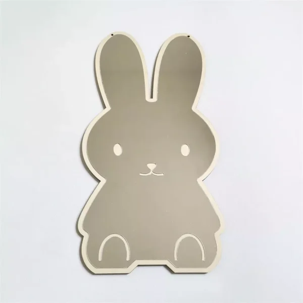 Rabbit shaped acrylic mirror  - Kids room decoration - Image 3