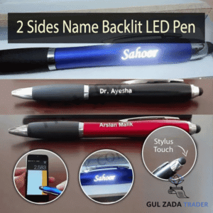 Custom Name LED Light Pen with Stylus