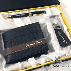 Wallet Keychain Pen Set Gift Box